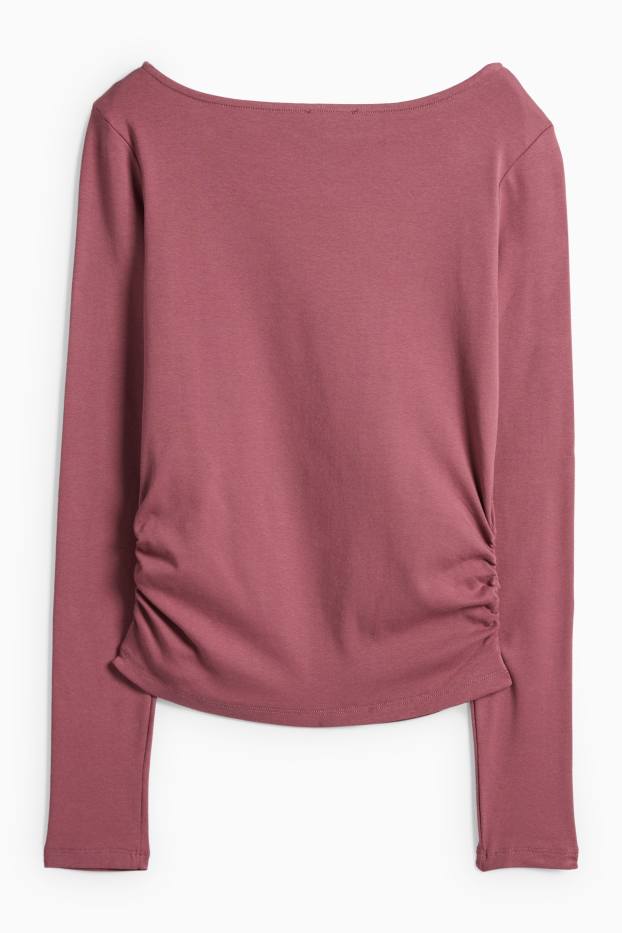 Dámské - Tričko - tmavě růžová