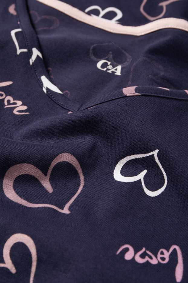 Donna - Camicia da notte - blu scuro