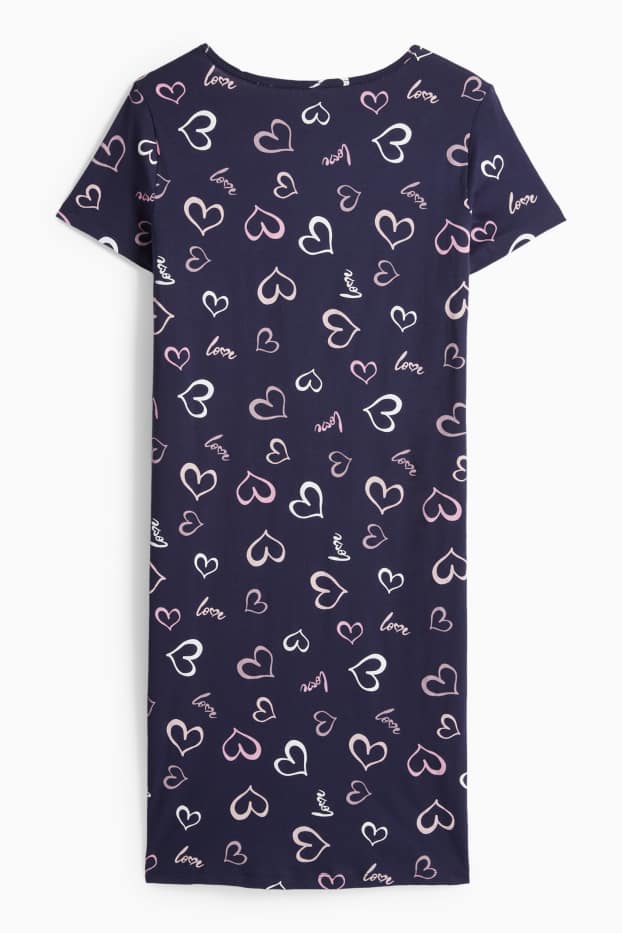 Donna - Camicia da notte - blu scuro