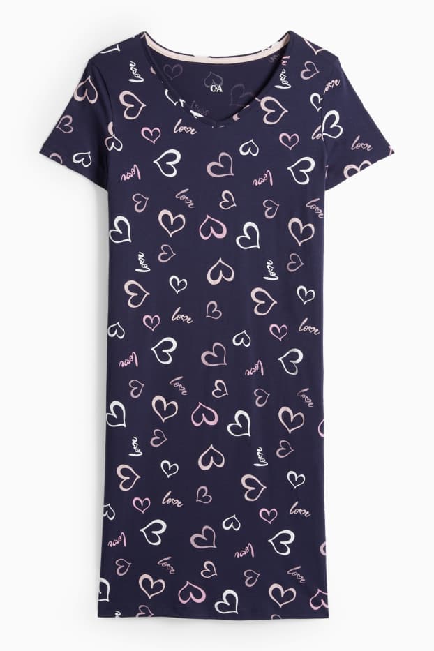 Donna - Camicia da notte - blu scuro