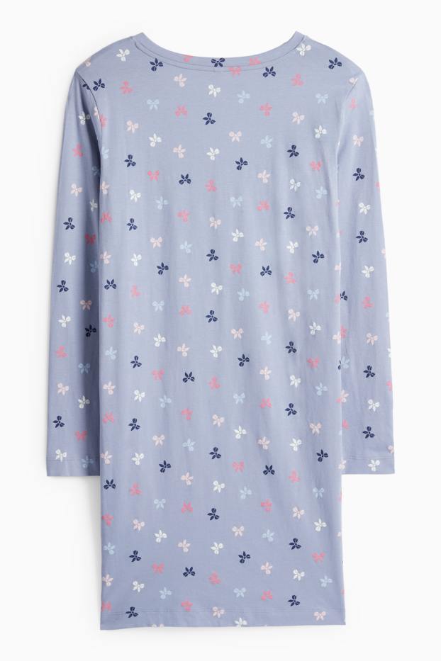 Femei - Cămașă de noapte - cu model - albastru