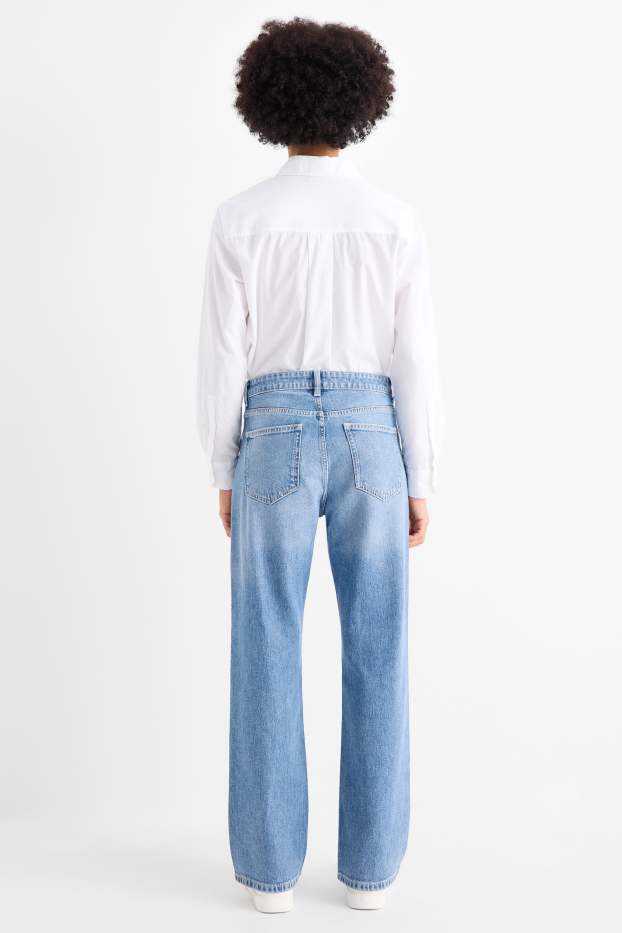 Dámské - Baggy jeans - mid waist - džíny - světle modré
