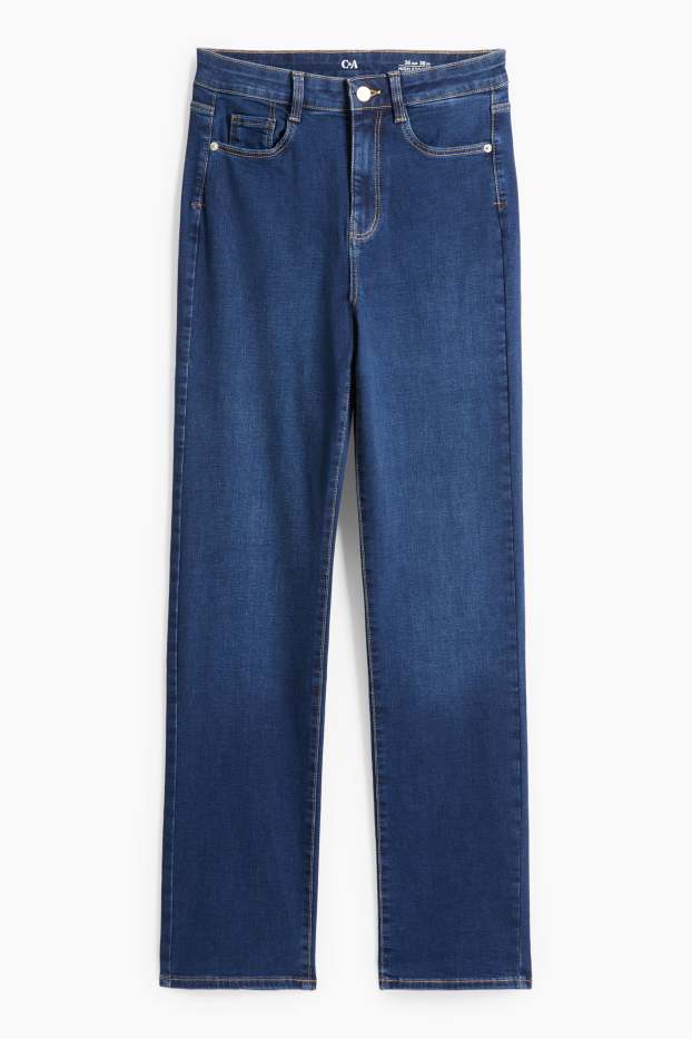 Dámské - Straight jeans - high waist - LYCRA® - džíny - tmavomodré