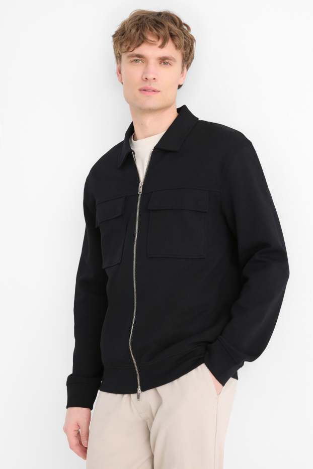 Heren - Sweatvest - zwart