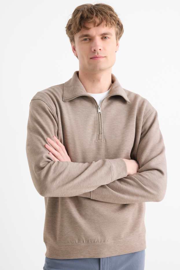 Men - Sweatshirt - taupe