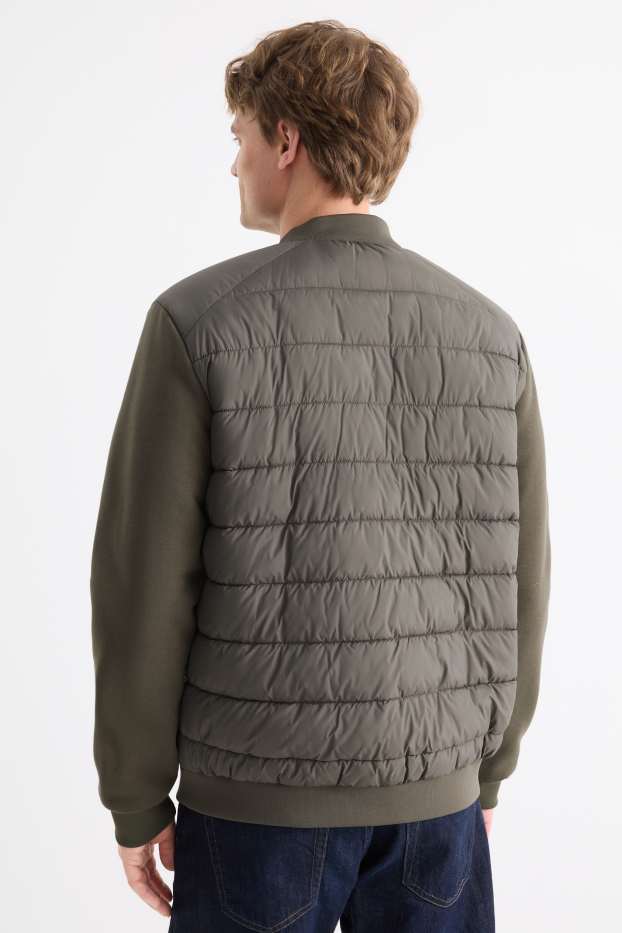 Uomo - Giacca trapuntata - verde scuro