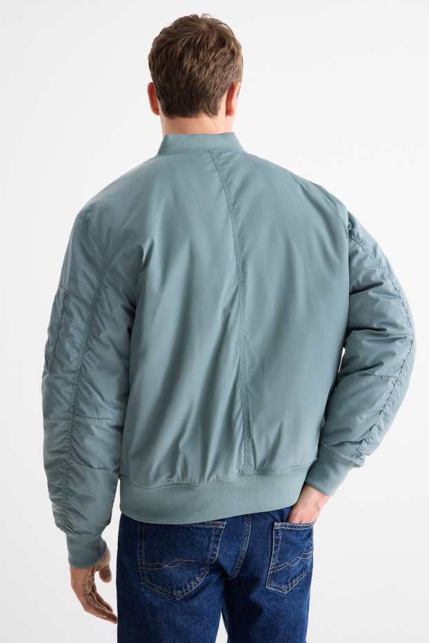 Herren - Bomberjacke - gefüttert - türkis