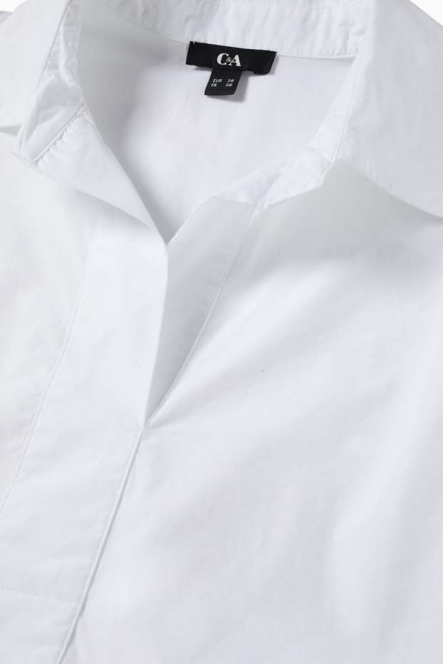 Femmes - Chemisier à col V - blanc