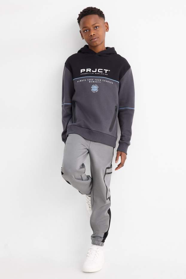 Děti - chlapci - Multipack 2 ks - teplákové kalhoty - bílá/béžová