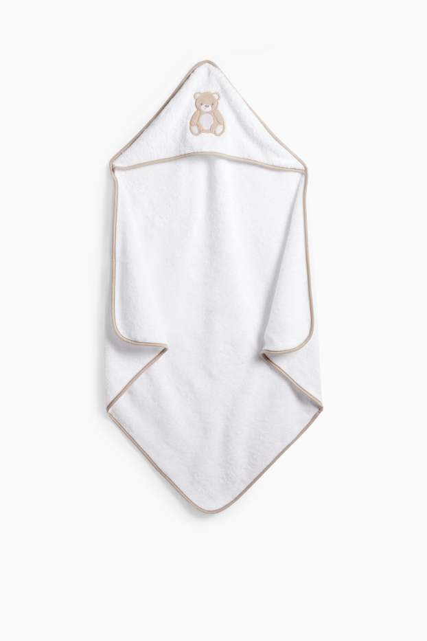 Unisexe - Serviette de bain bébé - blanc