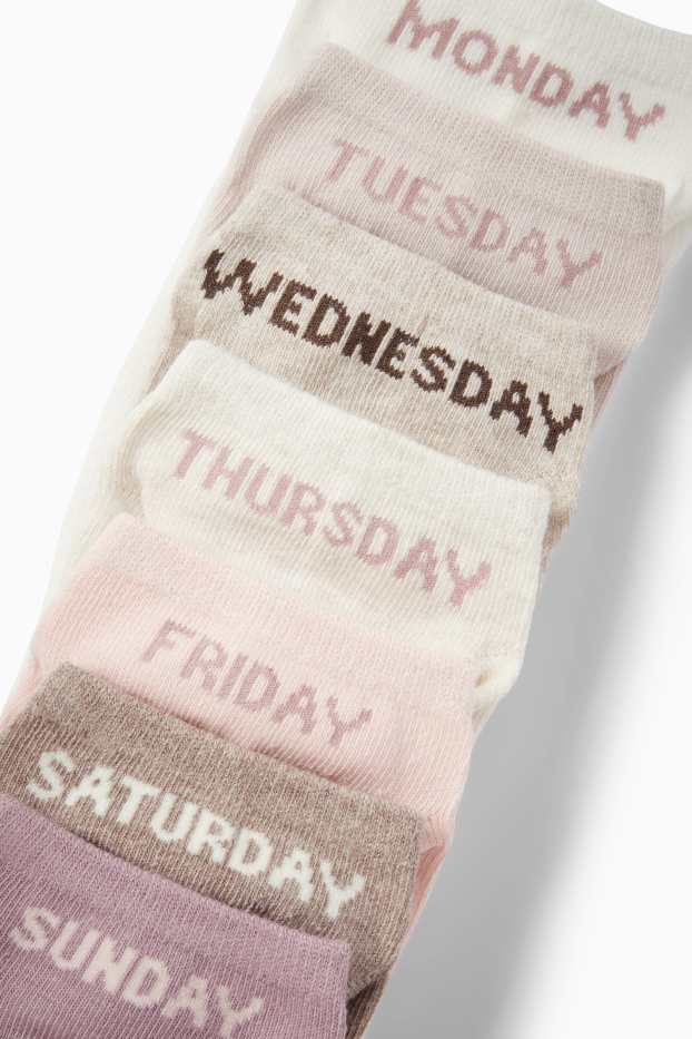 Dames - Sokken - roze / beige