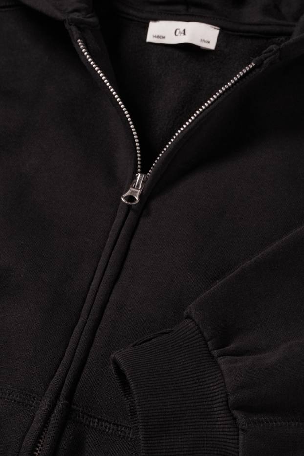 Děti - dívky - Tepláková bunda - černá