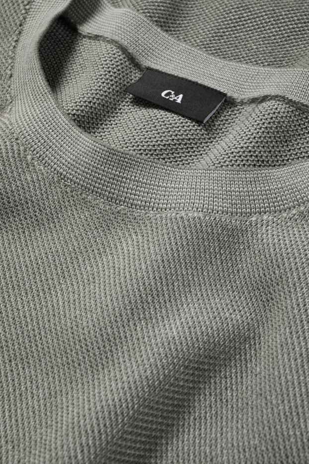 Herren - Pullover - strukturiert - grau