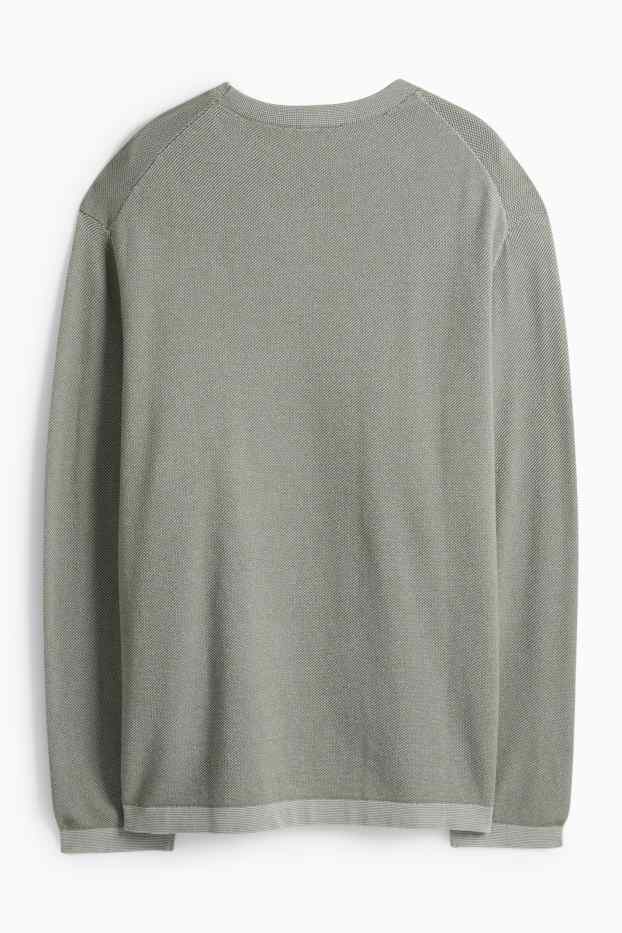 Herren - Pullover - strukturiert - grau