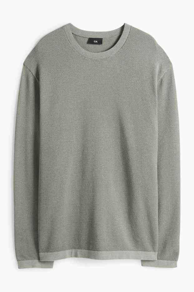 Herren - Pullover - strukturiert - grau