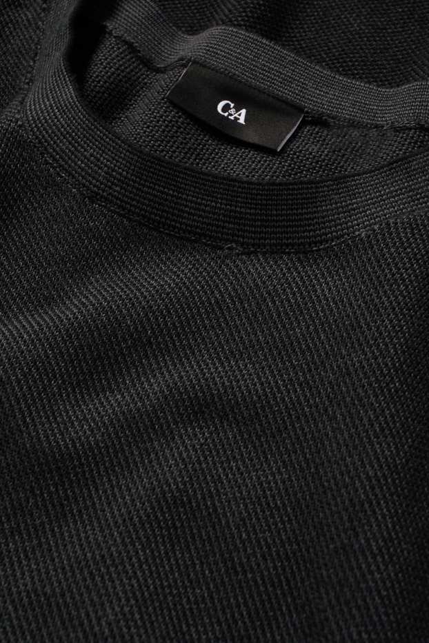 Herren - Pullover - strukturiert - schwarz