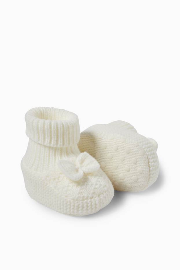 Unisex - Baby schoentjes - crème wit