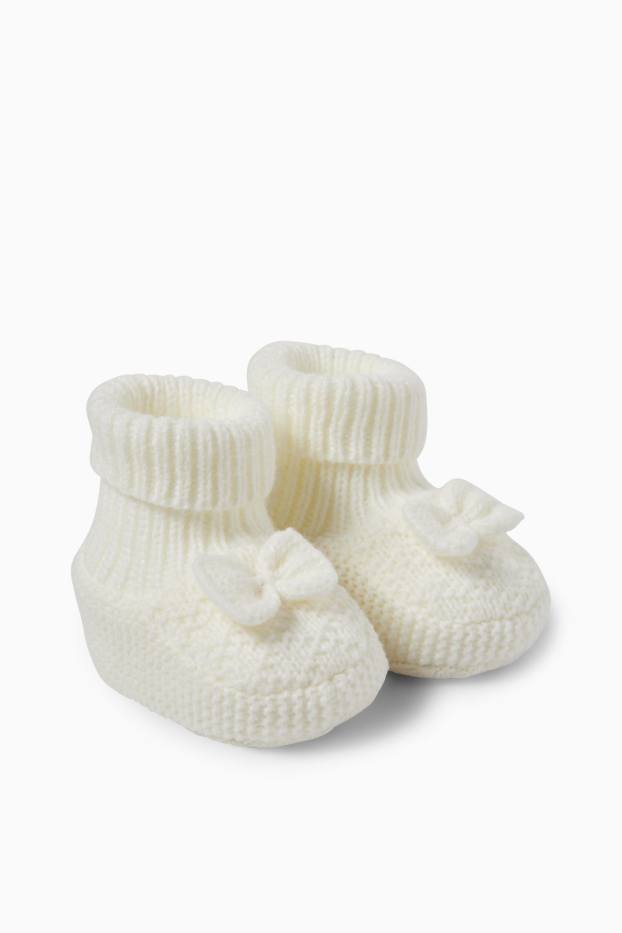 Unisex - Baby schoentjes - crème wit