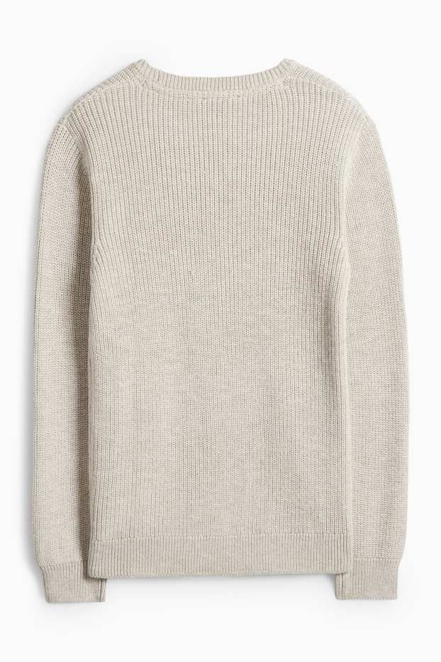 Děti - chlapci - Svetr - světle béžová