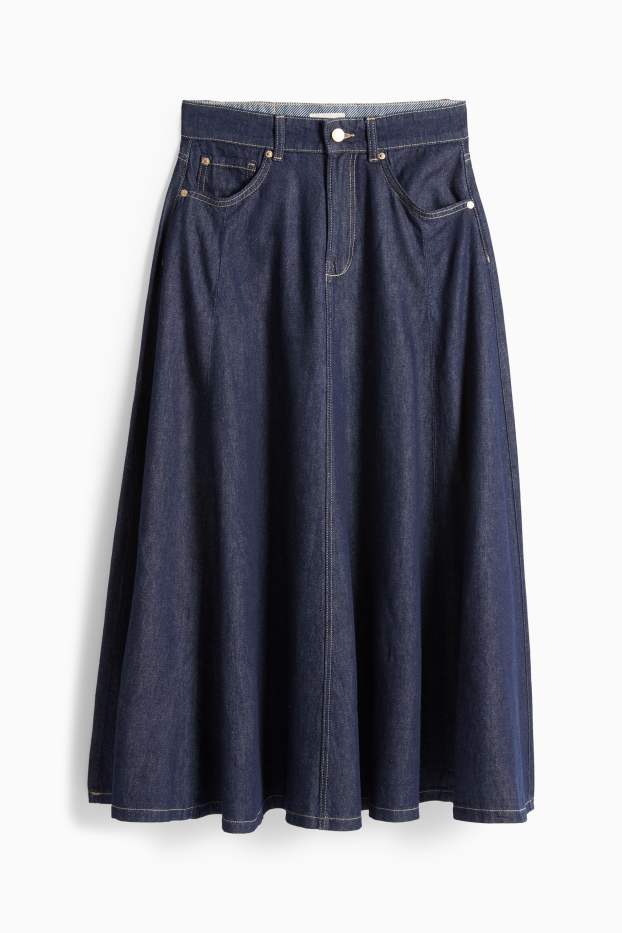 Damen - Jeansrock - dunkeljeansblau