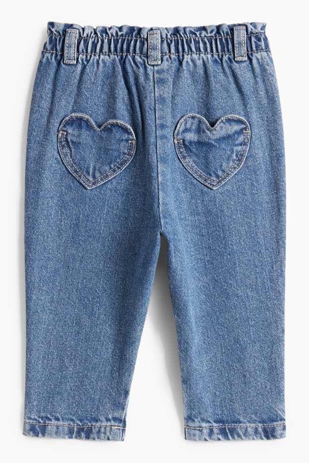 Nadó nena - Cireres - texans amb ganxet per a nadó - texà blau