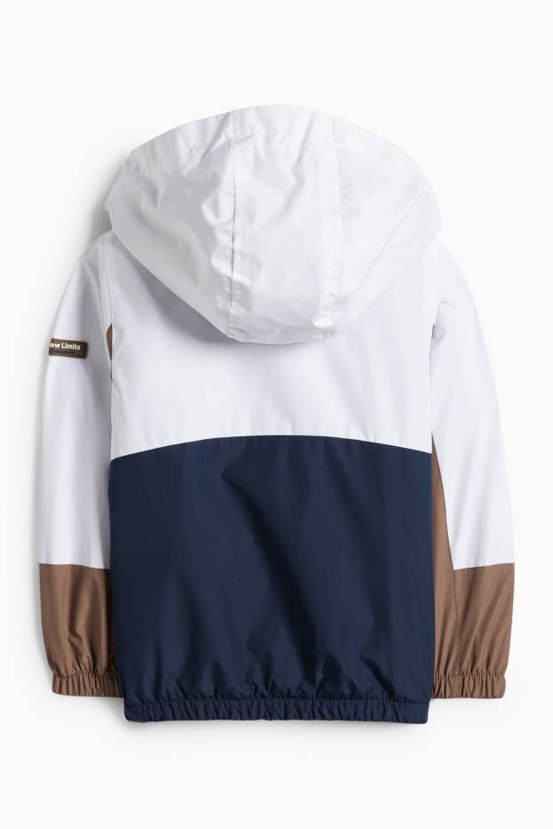 Enfants garçons - Veste à capuche - finition déperlante - bleu foncé