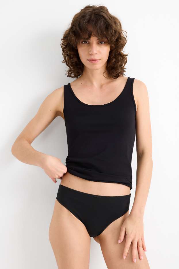 Dámské - Multipack 3 ks - kalhotky - černá