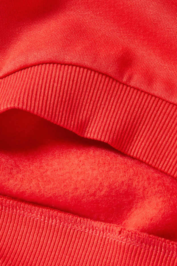 Děti - dívky - Srdce - mikina - s třpytivými efekty - červená