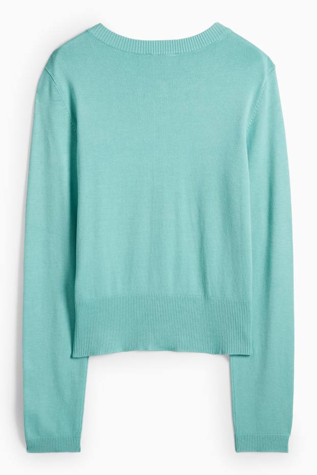 Femmes - Gilet de maille - turquoise