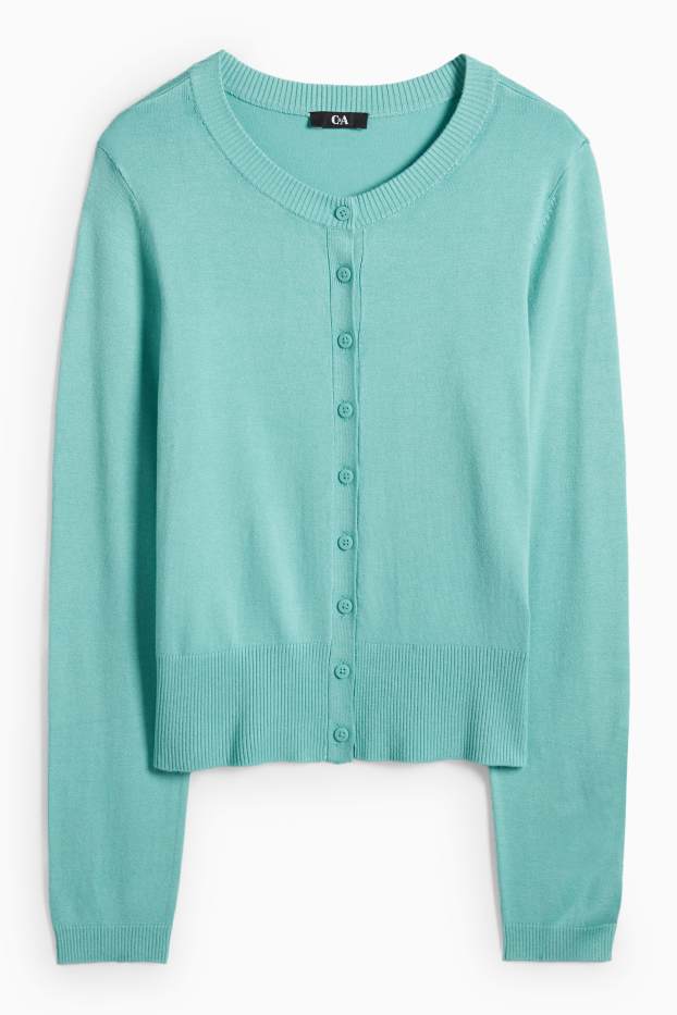 Femmes - Gilet de maille - turquoise