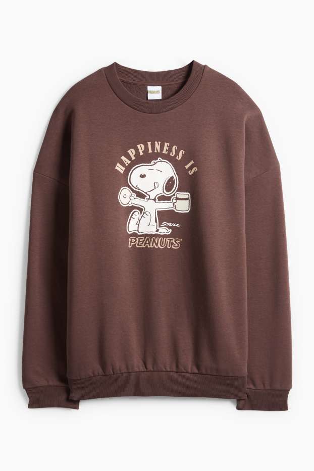 Damen - Sweatshirt - Peanuts - dunkelbraun