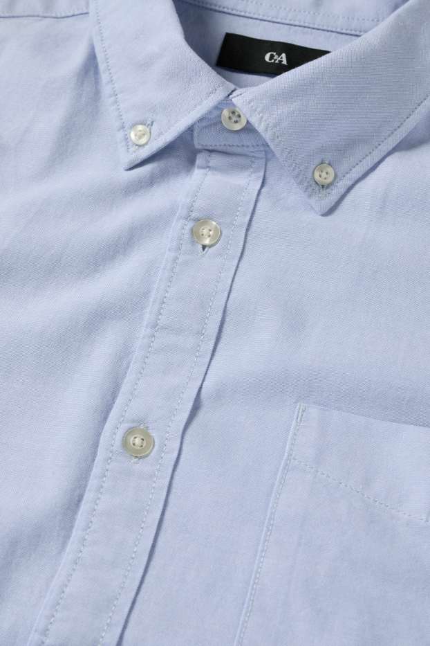 Heren - Overhemd - regular fit - button down - lichtblauw