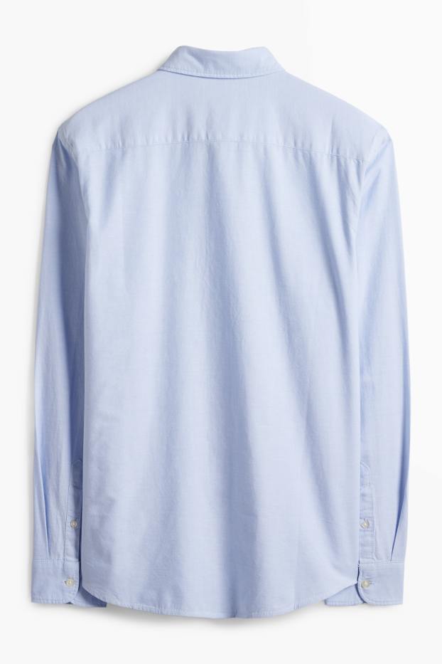 Heren - Overhemd - regular fit - button down - lichtblauw