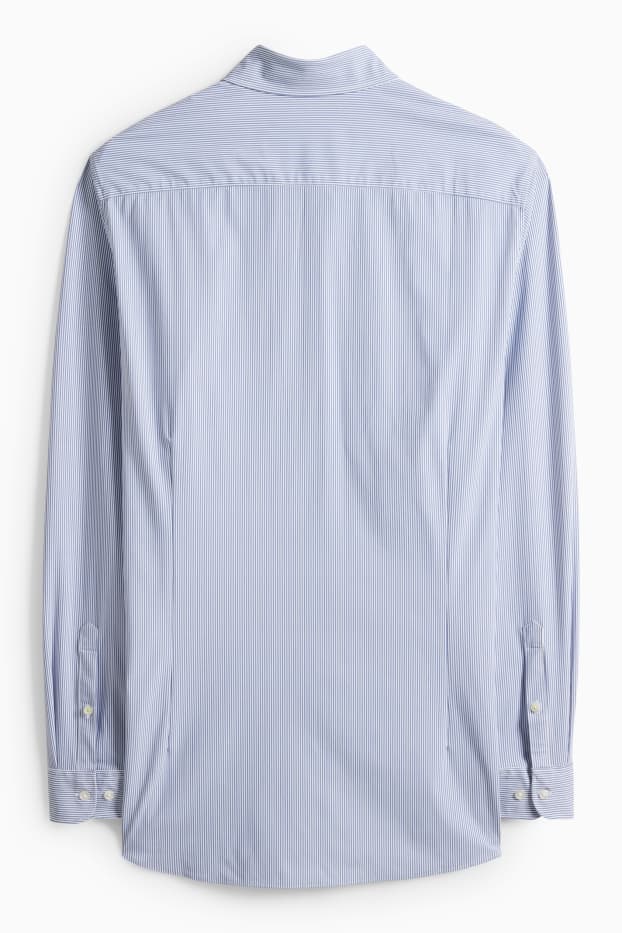 Home - Camisa formal - slim fit - Kent - Flex - de ratlles - blau clar