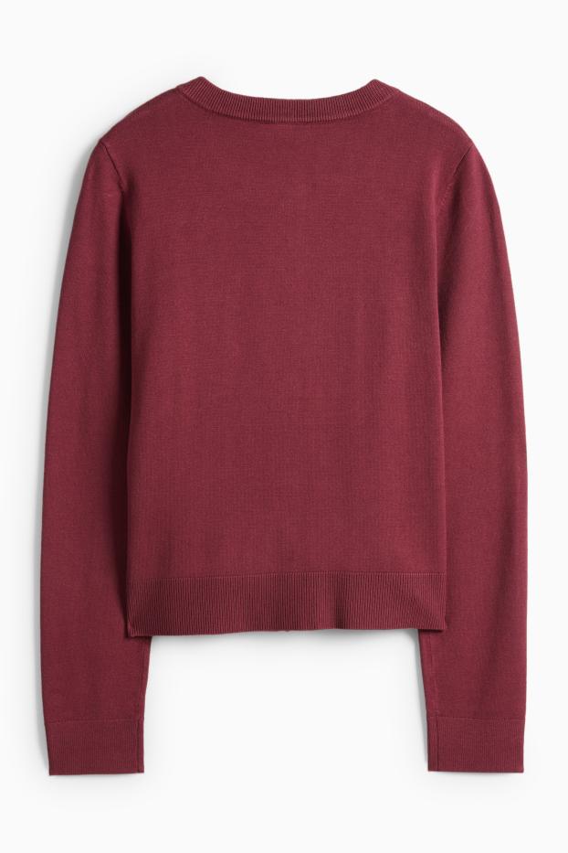 Dona - Jaqueta de punt - bordeus