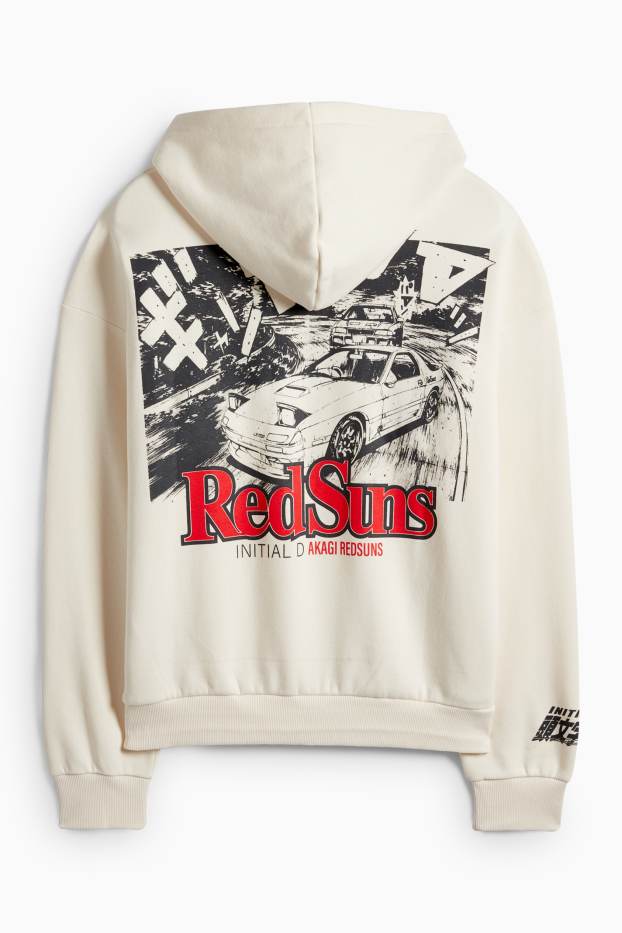 Herren - Hoodie - Initial D - hellbeige