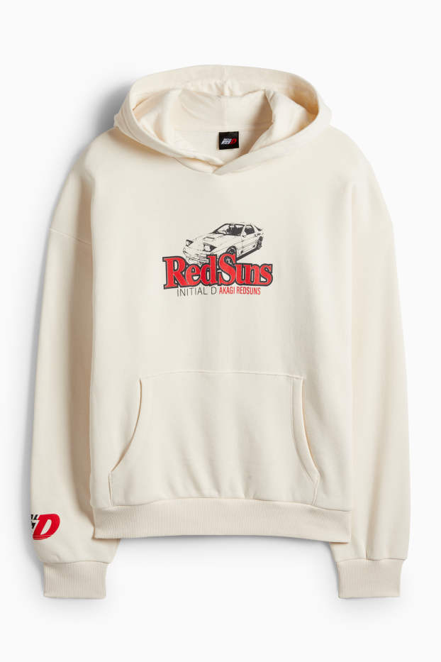 Herren - Hoodie - Initial D - hellbeige