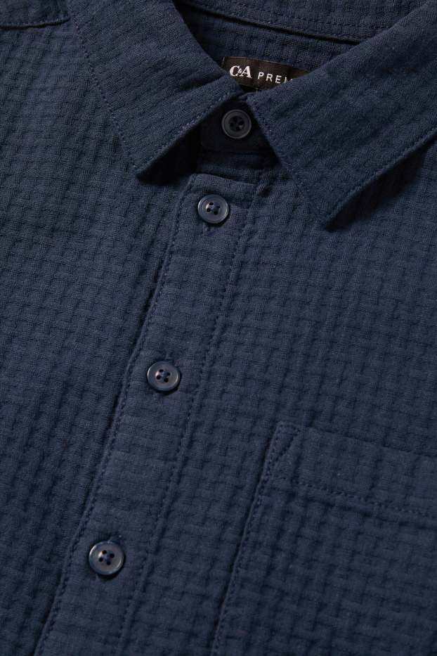 Copii - Băieți - Cămașă - structurată - albastru închis