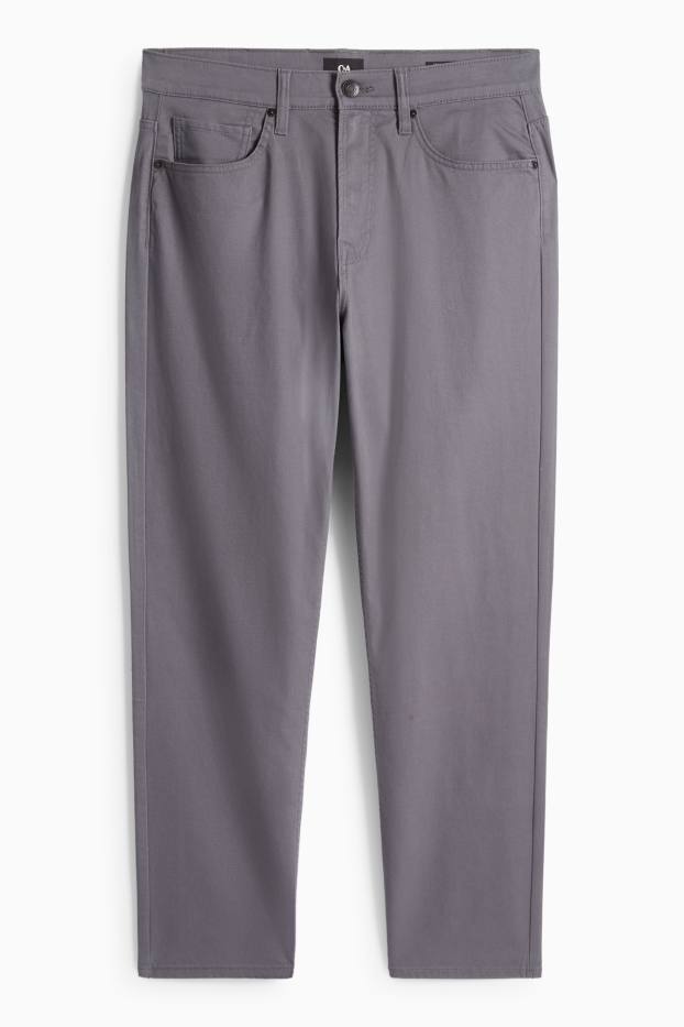 Home - Pantalons - regular fit - gris fosc