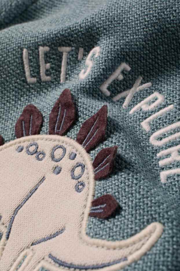 Miminka - chlapci - Dinosaurus - svetr pro miminka - zelená