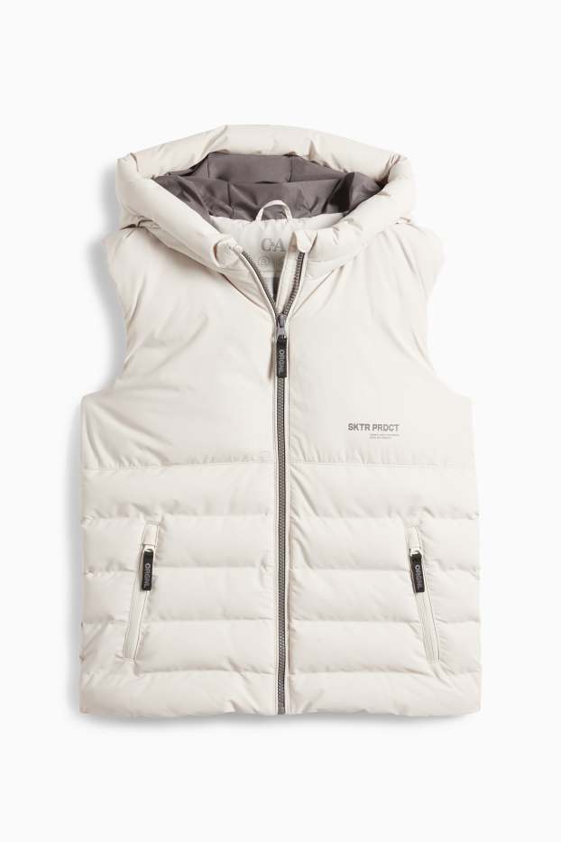 Nen - Armilla embuatada amb caputxa - repel·lent a l’aigua - beix clar