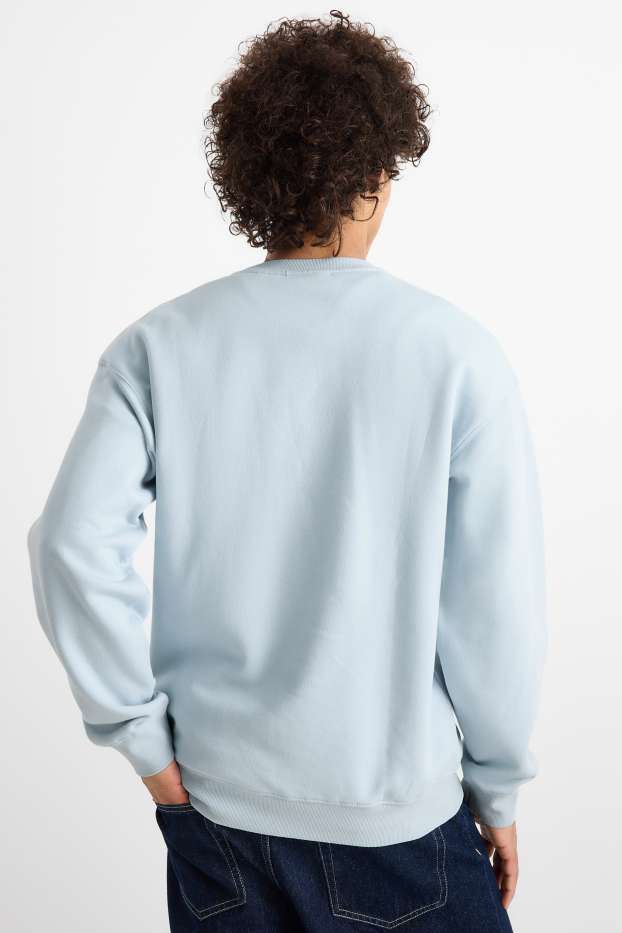 Uomo - Felpa oversize - azzurro