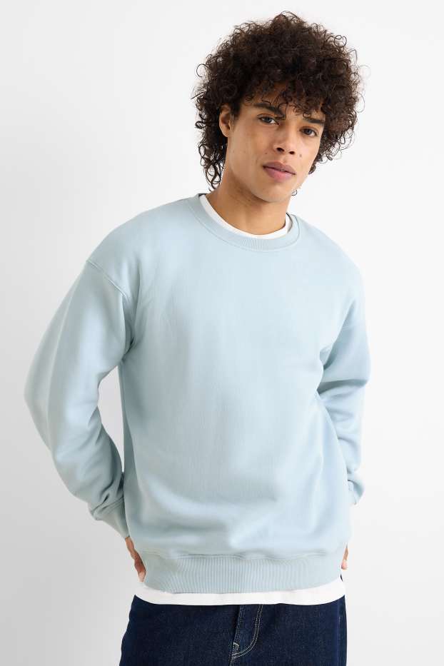 Uomo - Felpa oversize - azzurro