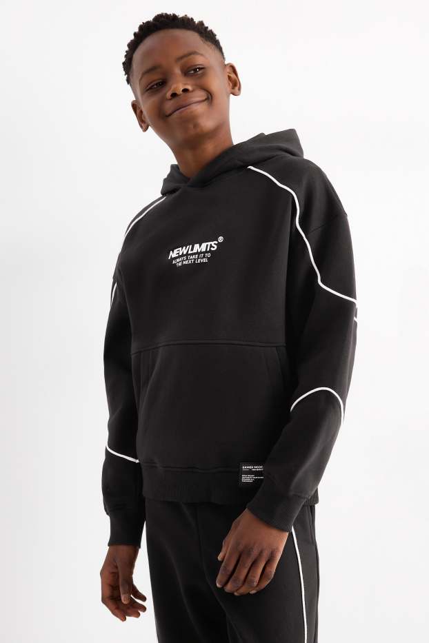 Kinderen: jongens - Hoodie - zwart