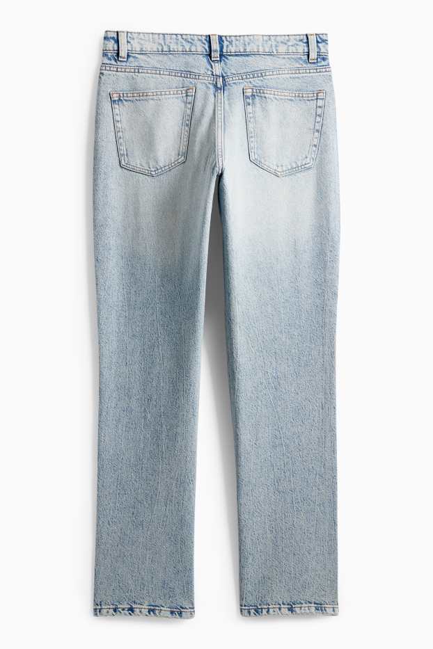 Women - Straight jeans - low-rise waist - denim-light blue