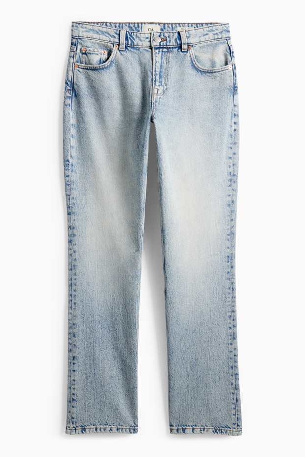 Women - Straight jeans - low-rise waist - denim-light blue
