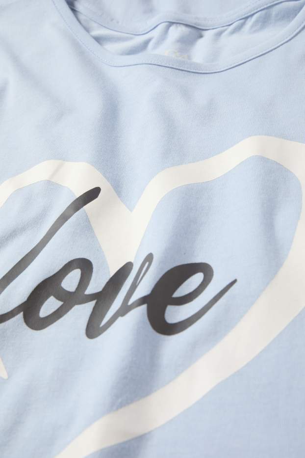 Dames - Bigshirt - lichtblauw