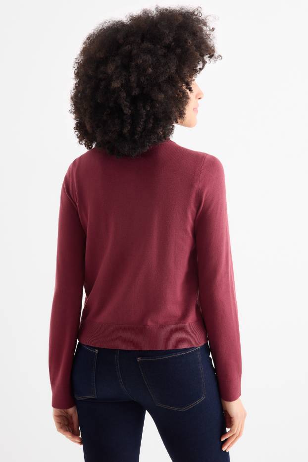 Dona - Jaqueta de punt - bordeus