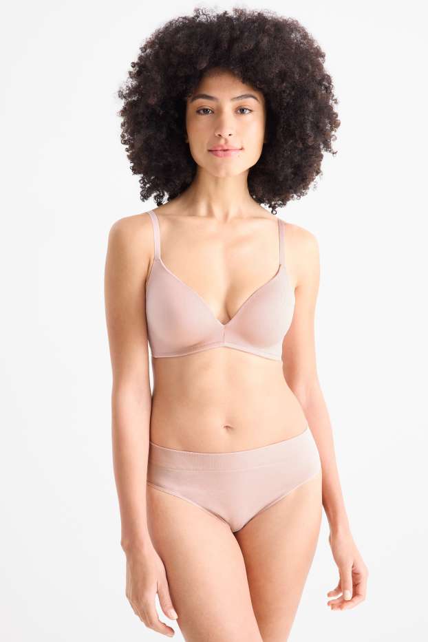 Women - Multipack of 2 - non-wired bra - padded - rose / blue