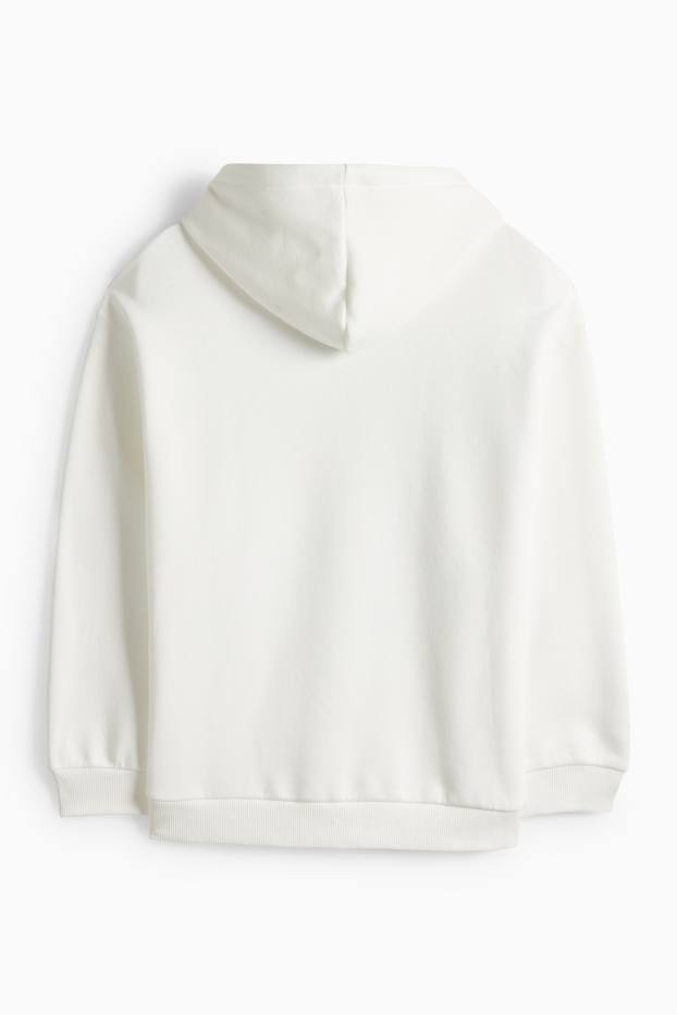 Děti - dívky - Kuromi - mikina s kapucí - s třpytivými efekty - bílá